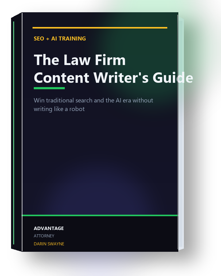 Law Firm Content Writer's Guide — book cover